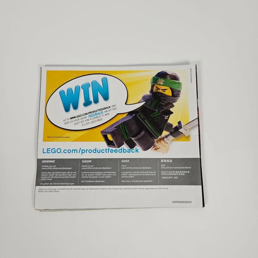 LEGO Ninjago Wu's Battle Dragon Set 71718 White Black Gold with Manual As Is